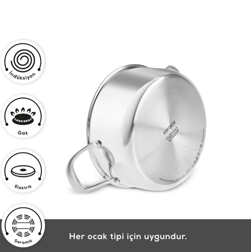 Karaca Stream Bone Saturn 24 Parça 6 Kişilik Yemek Takımı Platin